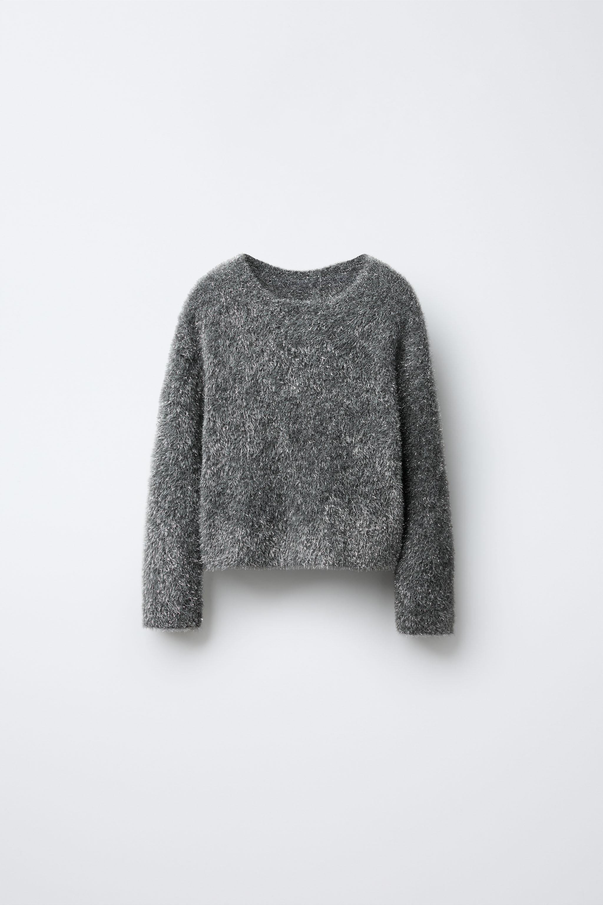 PULL EN MAILLE EFFET FOURRURE PAILLETTES